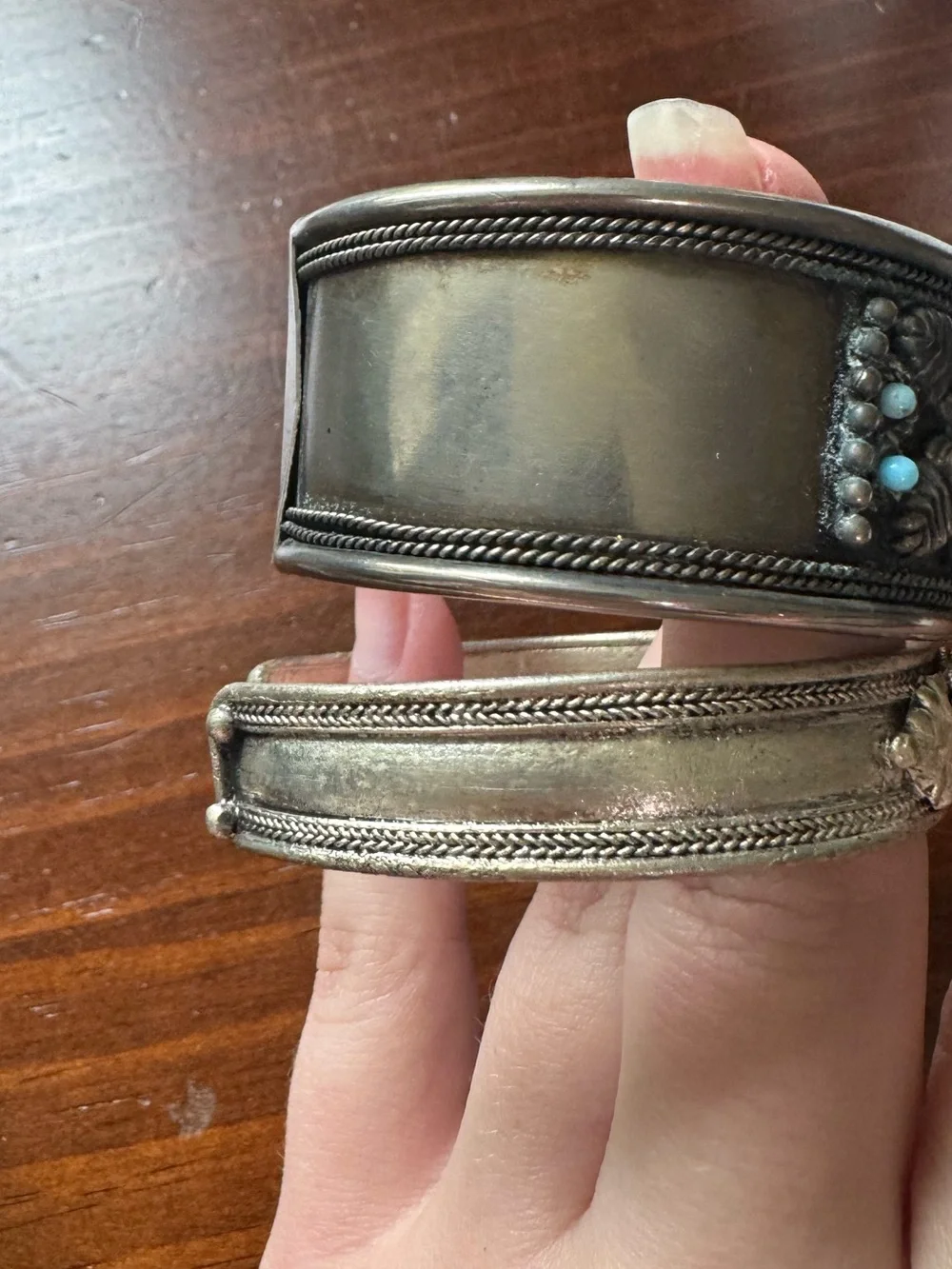 Vintage Lot of Six Silver Tone Rhinestone Bangle Bracelets